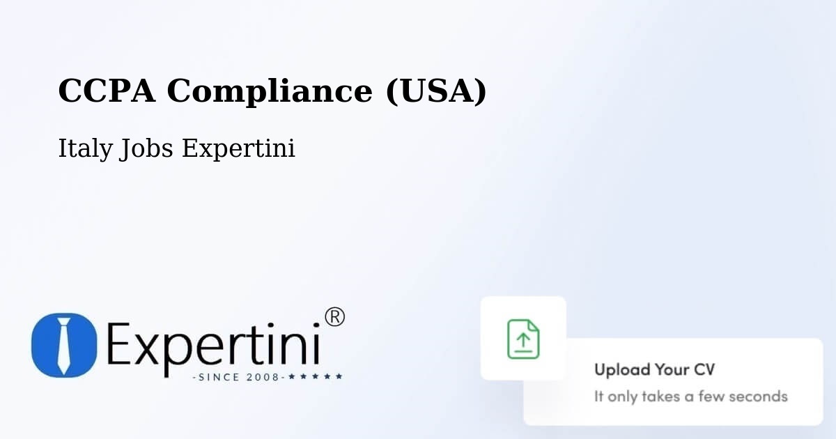 CCPA Privacy Rights & Compliance Notice – Codiverno - Italy Jobs Expertini